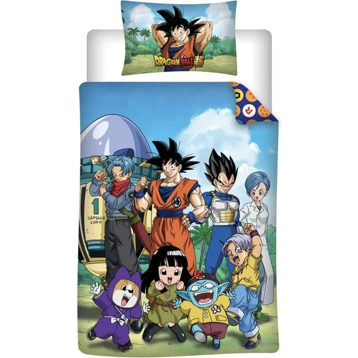 Dragon Ball Z Baumwolle Bettwäsche Set 160 × 210 cm mit Kissenbezug 65 × 100 cm für Schlafzimmer