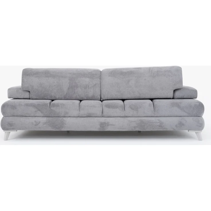 Sitzgruppe/Sofa Set - Wohnzimmergarnitur "Vanda" 3+3+1-Grau/Weiß – Bild 9