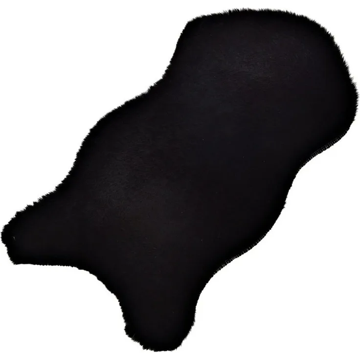 matches21 HOME & HOBBY Fellteppich Kleines kurzflor Deko-Fell als Fell-Imitat in 50 x 25 cm schwarz, Höhe: 20 mm, Flauschiges Kunstfell als Fell-Teppich Stuhl-Überwurf Sitzauflage