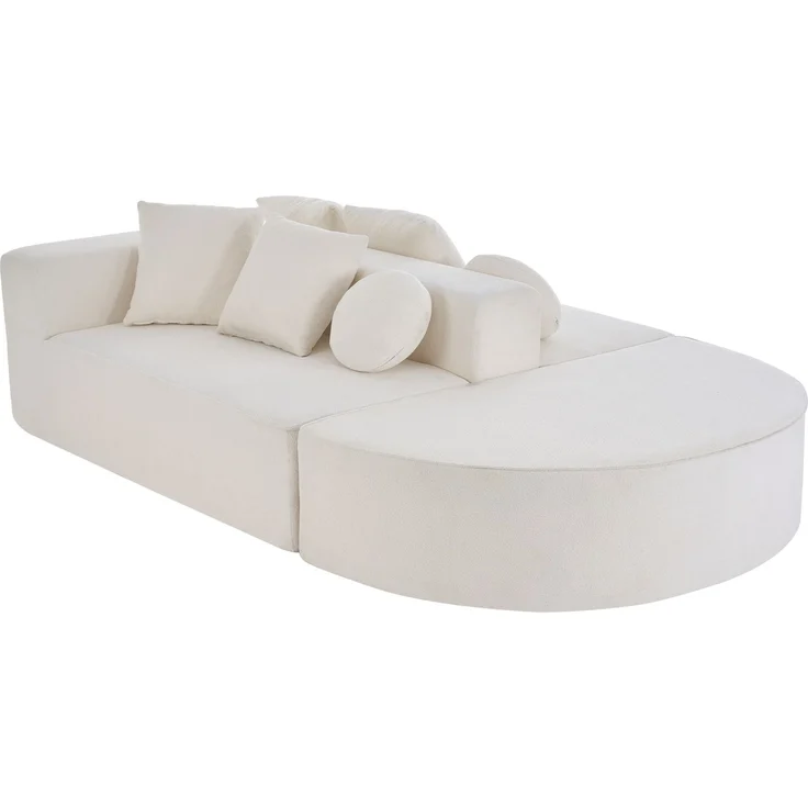 ZUBALIYA Modulares Sofa mit Chenille - Bezug, mit breiten Armlehnen, modular aufgebaut, mit Schaumstoffpolsterung – Bild 14