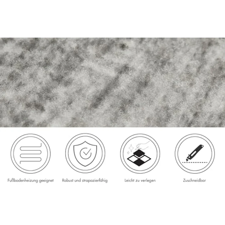 Andiamo Teppichfliese Paris Nadelfilz, quadratisch, Höhe: 4 mm, 40x40 cm, selbstklebend, robust & strapazierfähig, 25 Stück (4 qm) – Bild 4