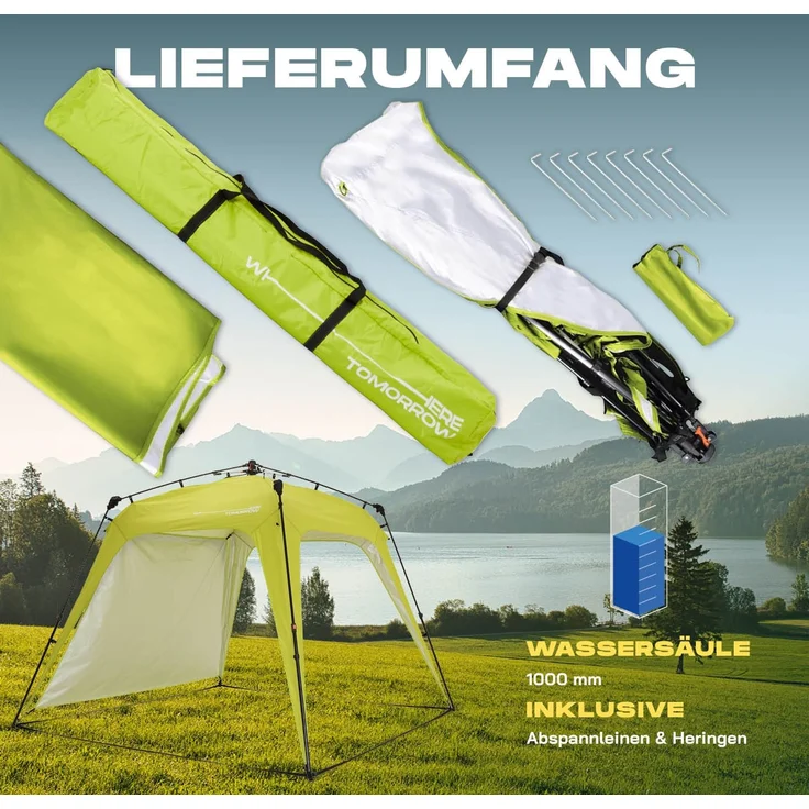 Lumaland 'Where Tomorrow' Pavillon, Polyester, 250 x 250 x 190 cm, Grün – Bild 7