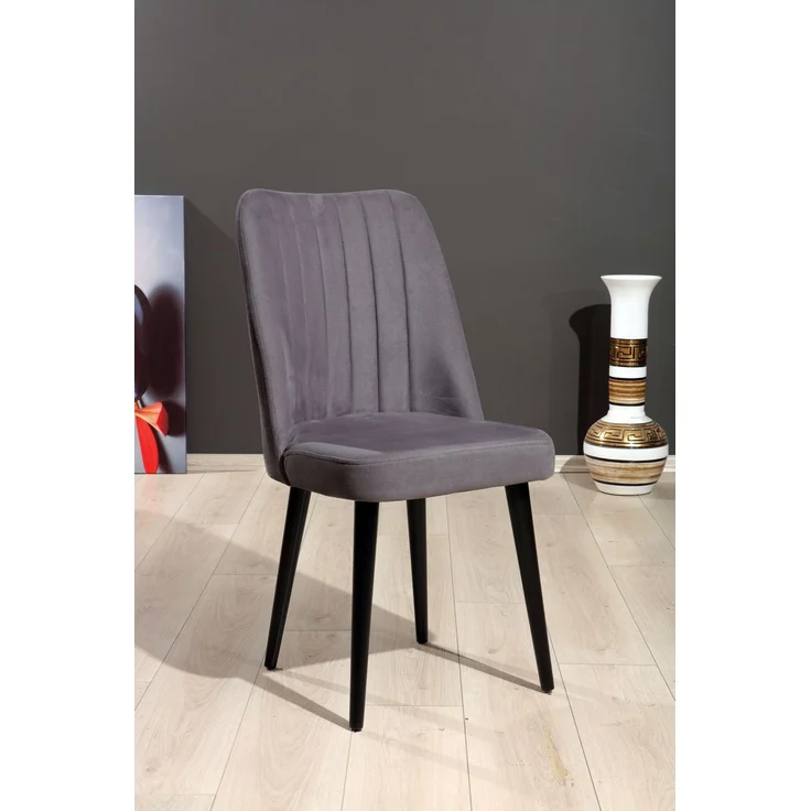Skye Decor 'Polo - Grey' Stuhlset (2-teilig), Grau / Schwarz, 46 x 92 x 45 cm – Bild 1