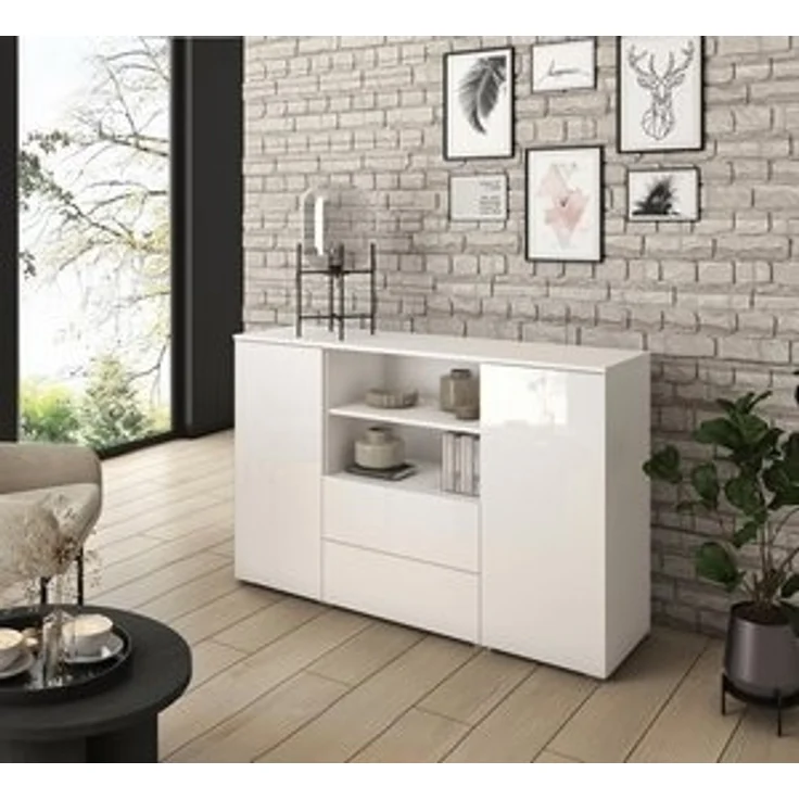 INOSIGN Sideboard PARIS (1 St), Moderne 140cm breite grifflose Kommode, vielseitig einsetzbar – Bild 6
