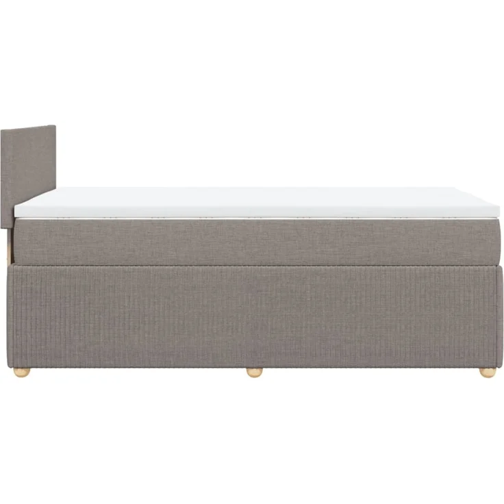 vidaXL Boxspringbett mit Matratze Taupe 90x200 cm Stoff 3287336 – Bild 5