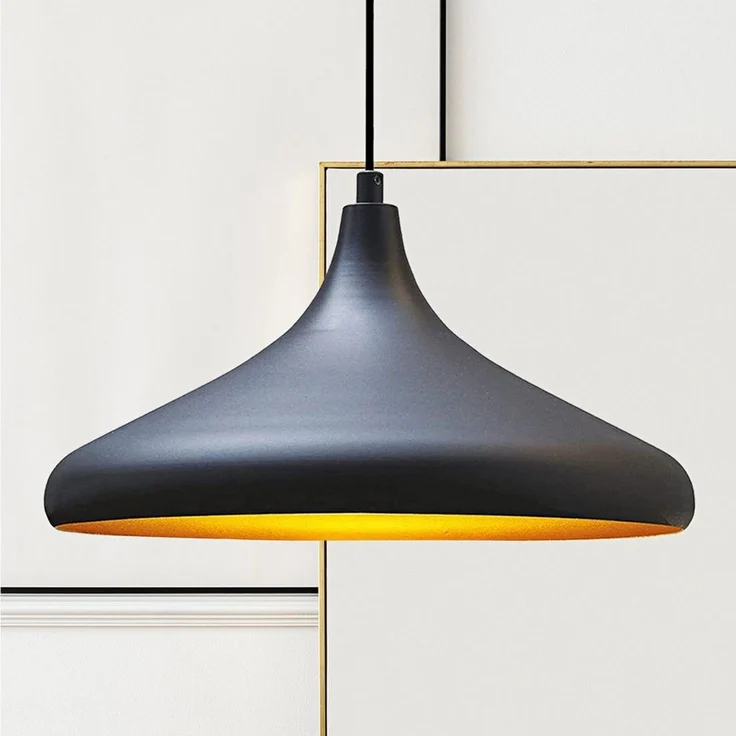 Bamyum Pendelleuchte Bamyum Pendelleuchte Durchmesser 35 cm E27 Metall Moderne Lampe, ohne Leuchtmittel – Bild 2