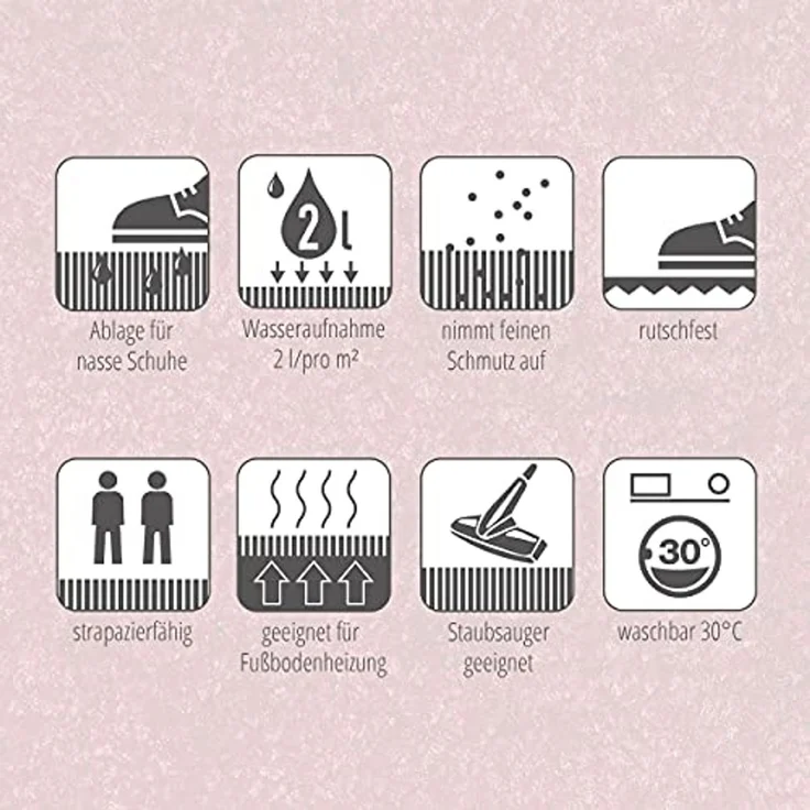 ASTRA Fußmatte Proper Tex 618, rechteckig, Höhe: 9 mm, Schmutzfangmatte, auch als Läufer, waschbar, In -und Outdoor geeignet – Bild 5