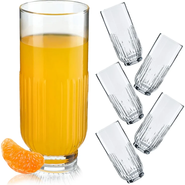 KADAX 6x Trinkgläser 395ml Set – Bild 1