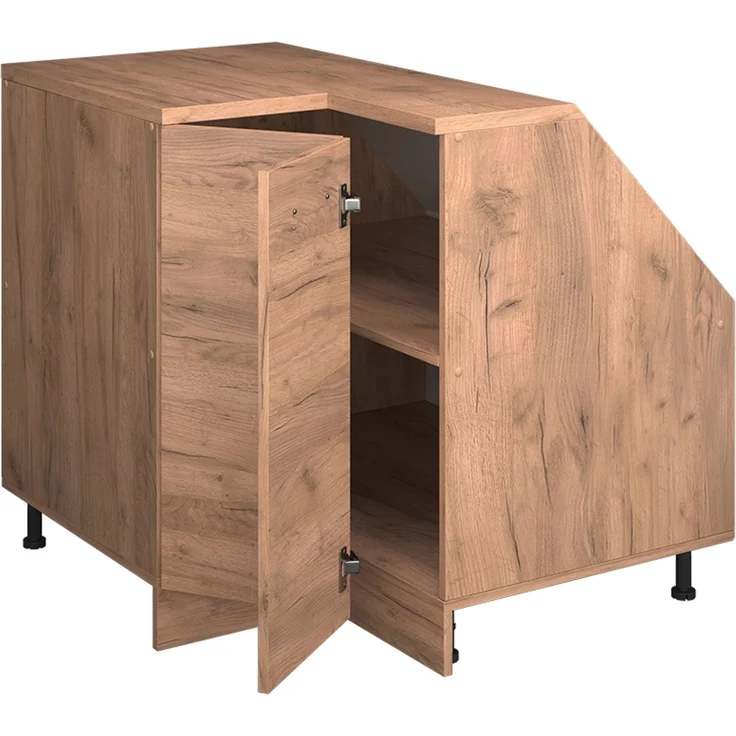 Dachschrägenschrank Eckschrank Rion Goldkraft Eiche 75.6 x 81.6 cm mit 1 Tür, Schrankkorpus 60 cm Tiefe Vicco – Bild 4