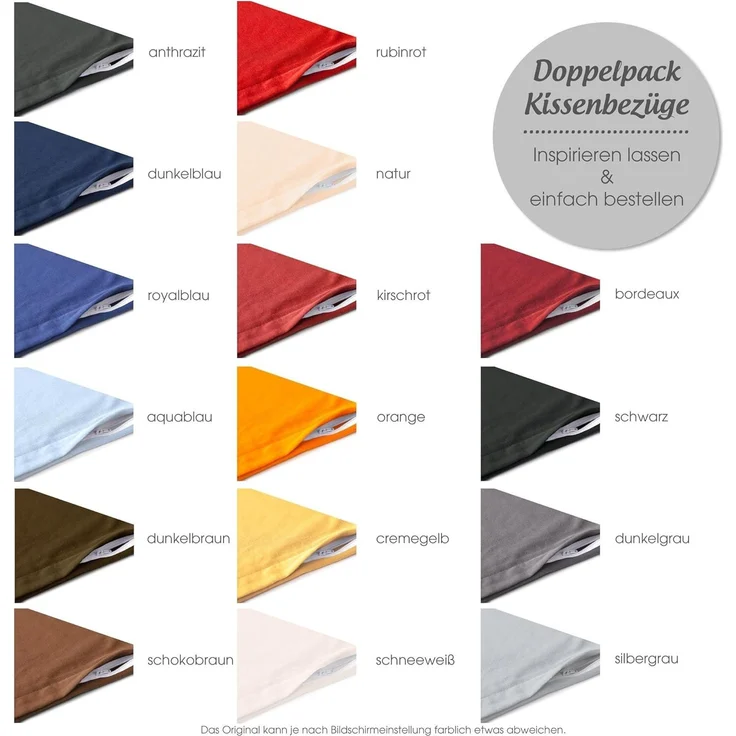 aqua-textil Classic Line Kissenbezug 2er-Set 40x120 cm dunkel blau Baumwolle Seitenschläferkissen Bezug Kissenhülle, Kopfkissenüberzug, Pillowcase, Bettkissen, Kopfkissenbezug, Reißverschluss – Bild 6