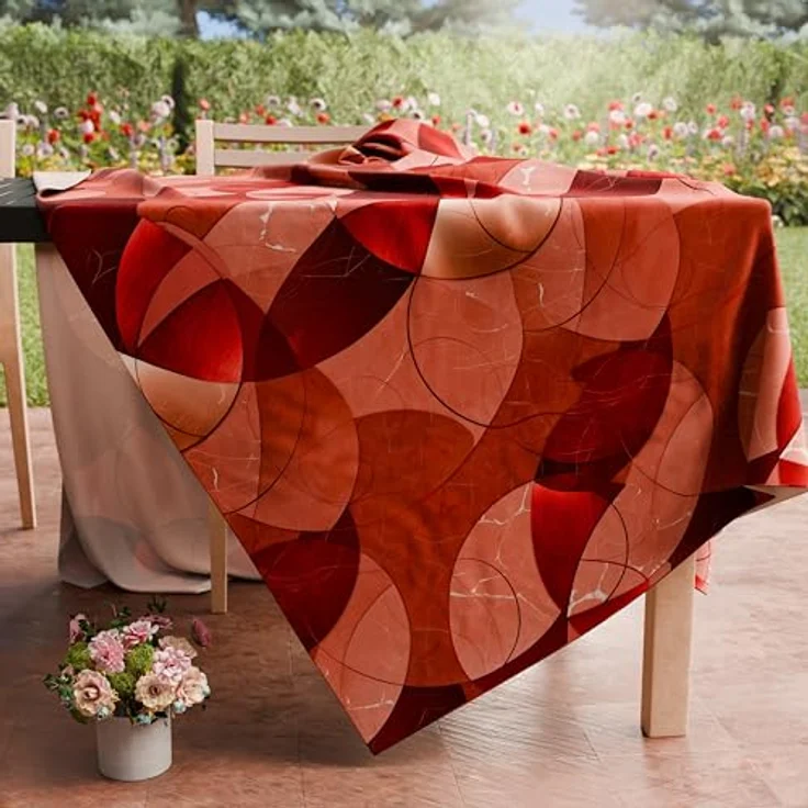 PETTI Artigiani Italiani - Tischdecke, Tischdecke, Tischdecke für die Küche aus Baumwolle, Design Herzen, Beige X18 Plätze (140 x 360 cm), 100% Made in Italy – Bild 3