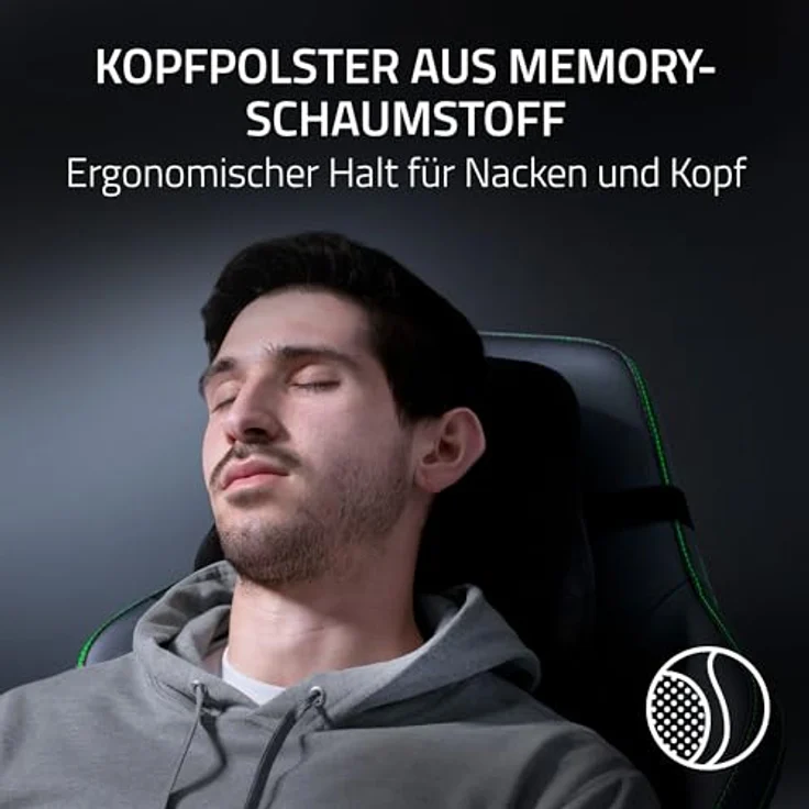 RAZER ISKUR V2 Schwarz / Grün - Gaming-Stuhl mit integrierter Lendenwirbelstütze – Bild 8