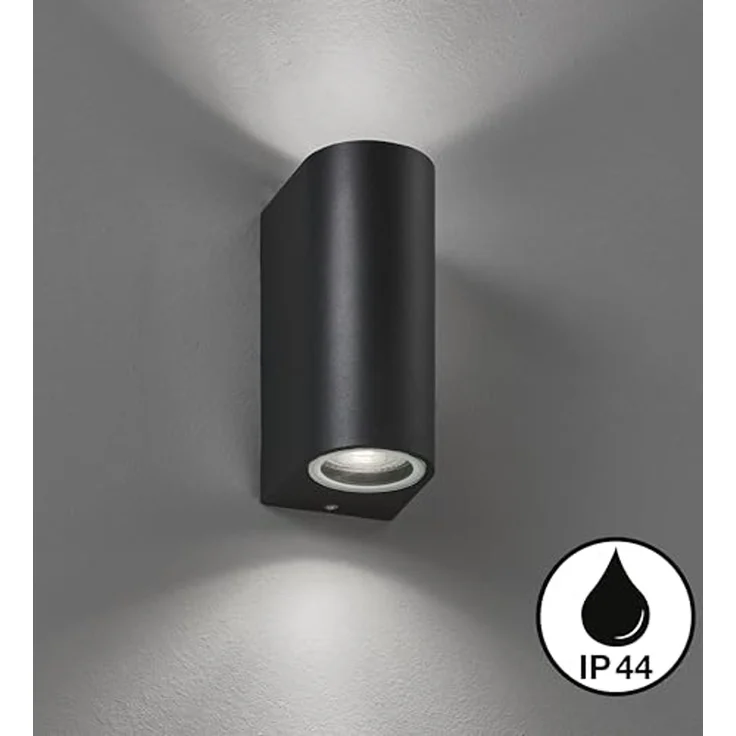 Fischer & Honsel 30568 LED Außenwandleuchte Marlon sandschwarz IP54 GU10 – Bild 2