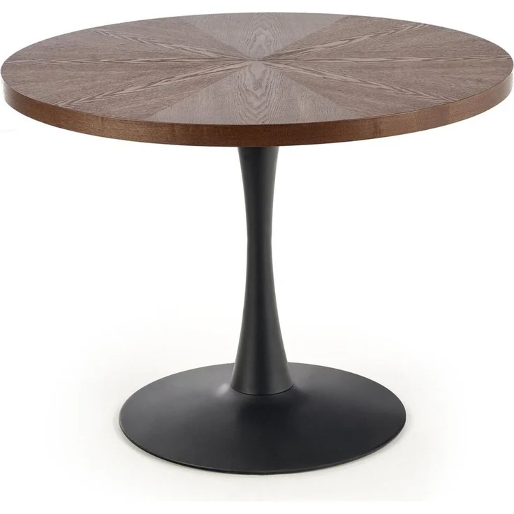 designimpex Esstisch HAW-333 rund Walnuss Wenge Schwarz Echtholzfurnier Esszimmer 100x75 cm, Esstisch, Esszimmertisch, Tisch, Ausziehtisch, Küchentisch, Esszimmer – Bild 1