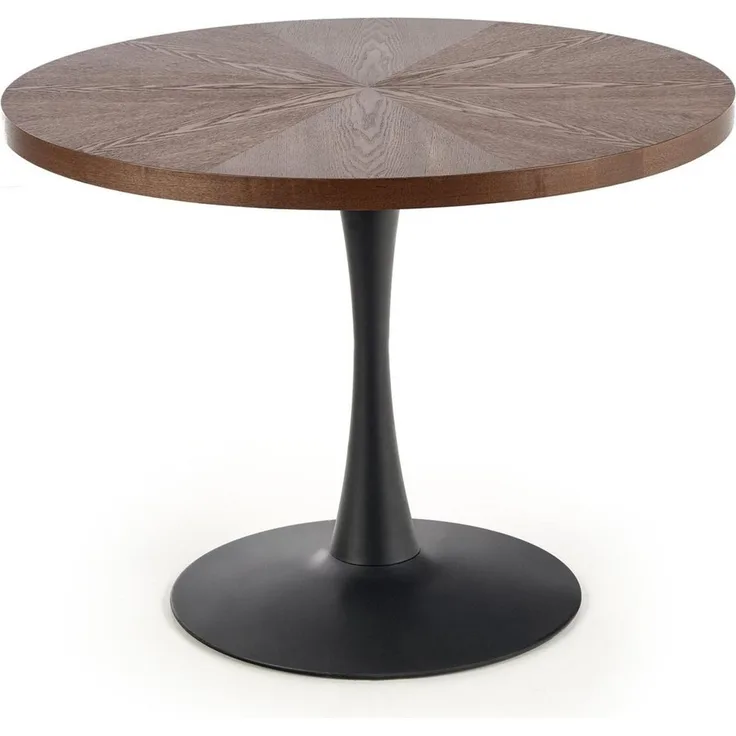 designimpex Esstisch HAW-333 rund Walnuss Wenge Schwarz Echtholzfurnier Esszimmer 100x75 cm, Esstisch, Esszimmertisch, Tisch, Ausziehtisch, Küchentisch, Esszimmer