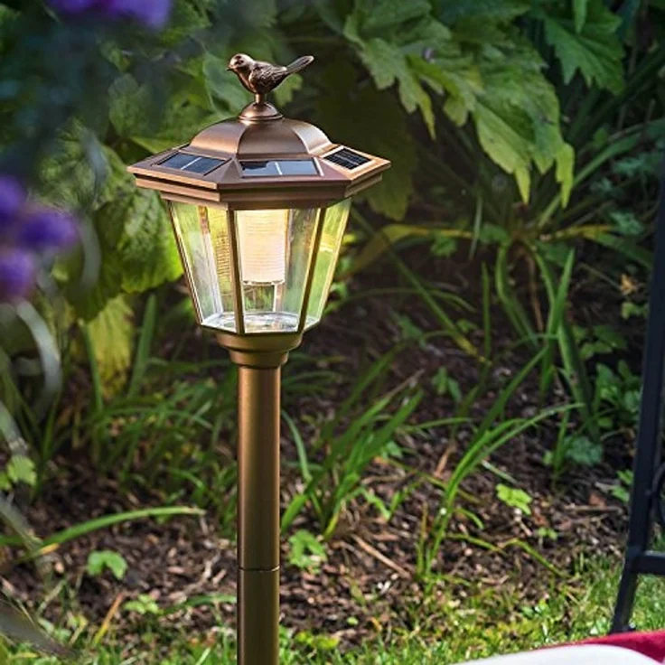 Esotec Solar Standleuchte Tivoli, warmweiß, 68 cm, kupferfarben – Bild 3