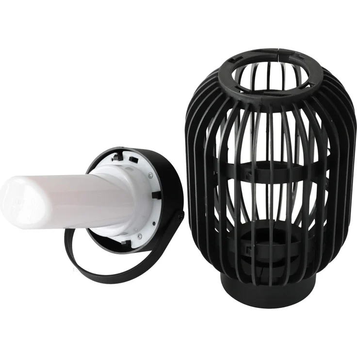 Solar Windlicht Gartenlaterne 2in1 mit LED Flammeneffekt 13 x 72,5 cm – Bild 4