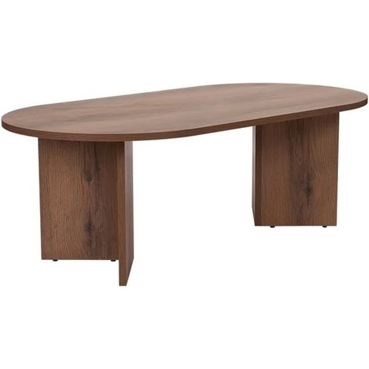 Stylish Walnut Coffee Table, 119 x 60 x 40 cm | 100% Melamine Coated Particle Board, 18 mm Thick | Perfect for Modern Living Rooms & Cozy Spaces – Bild 4