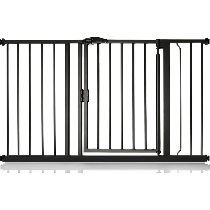 Bettacare Automatisch Schließendes Treppengitter, 125.4cm - 132.4cm, Mattschwarz, Druckmontage-Sicherheitsgitter, Babygitter, Sicherheitsschranke für Türen, Flure und Räume – Bild 1