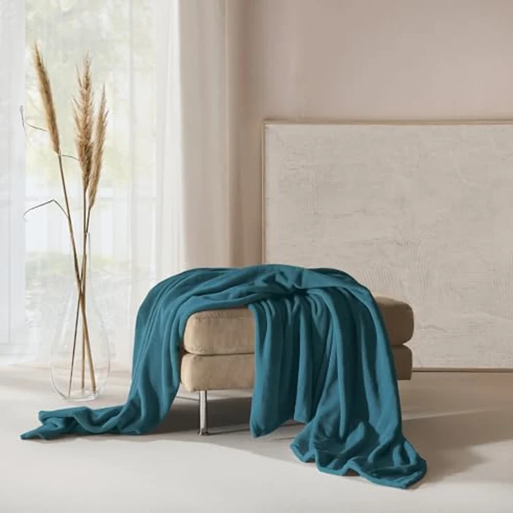 Wohndecke Wohndecke "Salerno", Erwin Müller, Teddy-Fleece Uni – Bild 5