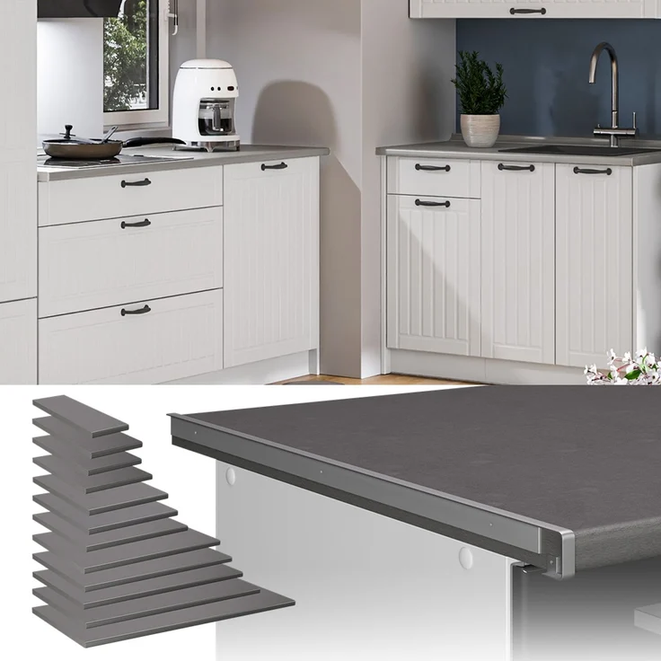 Küchenarbeitsplatte R-Line Platin 120 cm Vicco – Bild 4