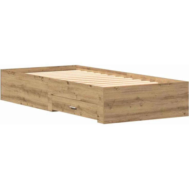 vidaXL Bettrahmen Artisan-Eiche 100 x 200 cm Holzwerkstoff 3333982 – Bild 7