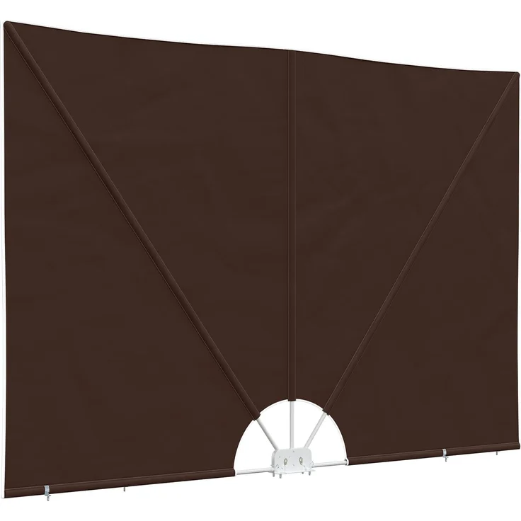vidaXL Balcony Privacy Screen Rechteckig 150 x 300 cm Polyester Braun 42037157 – Bild 2