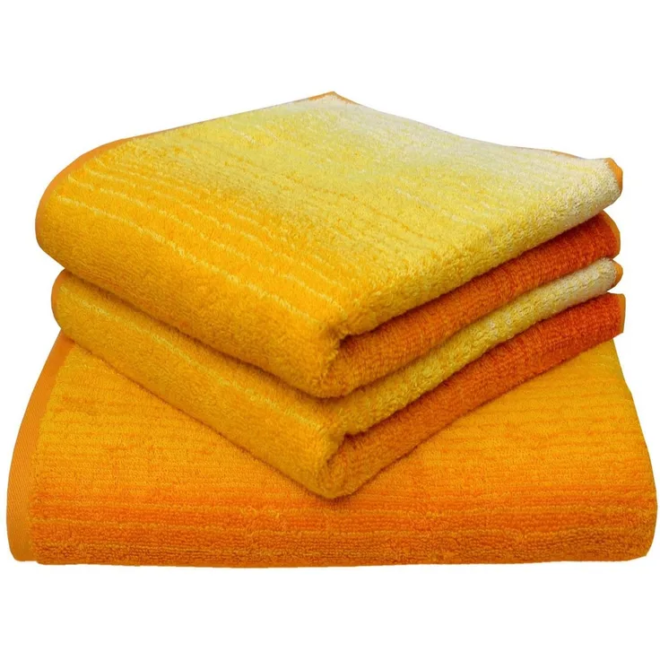 Dyckhoff Handtuch Set Colori, Walkfrottee (Set, 3-St), 2 Handtücher & 1 Duschtuch,100% Bio Baumwolle, 450 g/m²
