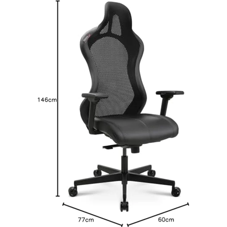 Topstar Bürostuhl Gamingstuhl Sitness RS Sport Plus Continental Kunstleder inkl. Armlehnen schwarz – Bild 3