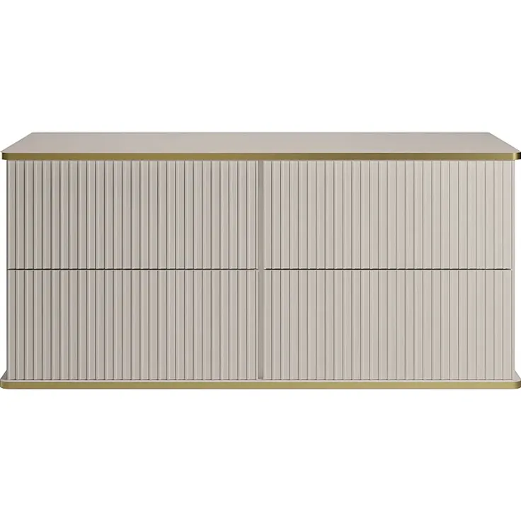 Vente-unique - KELIZA Waschbeckenmöbel Holz, Platte Beige - B 47 cm x H 54 cm x L 120 cm – Bild 2
