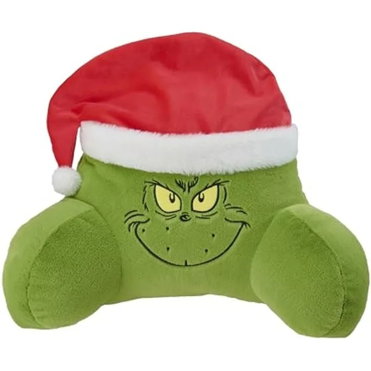 United Labels® Dekokissen The Grinch Kissen Rückenkissen Lesekissen mit Armlehnen Rückenstütze