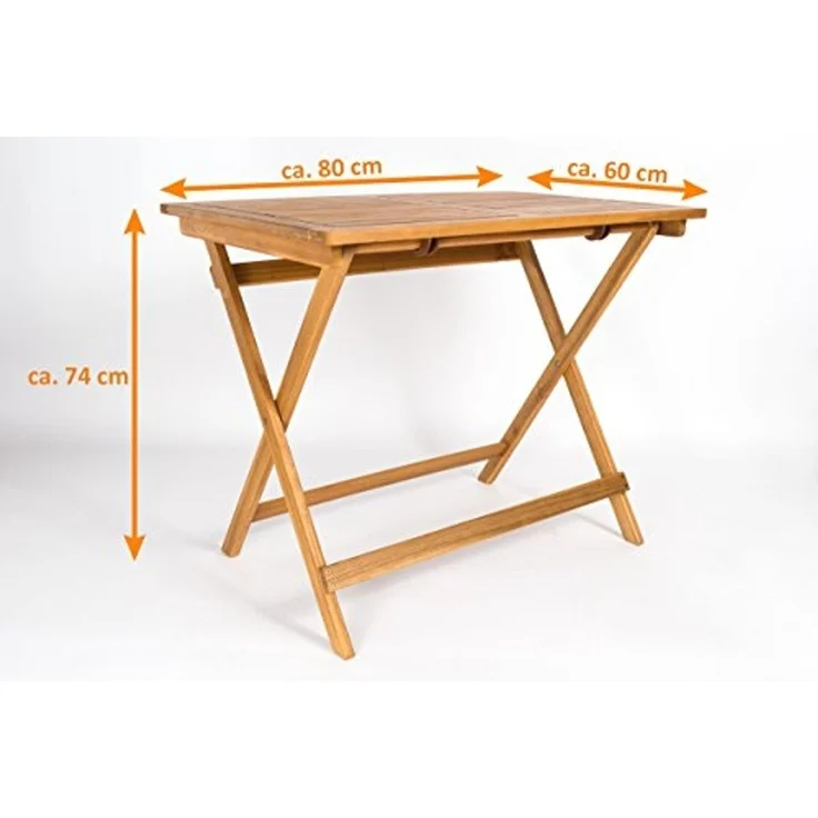 Soma Stehtisch Holztisch Material: Teakholz Farbe: braun (1 x Gartentisch) 80x80 cm – Bild 3