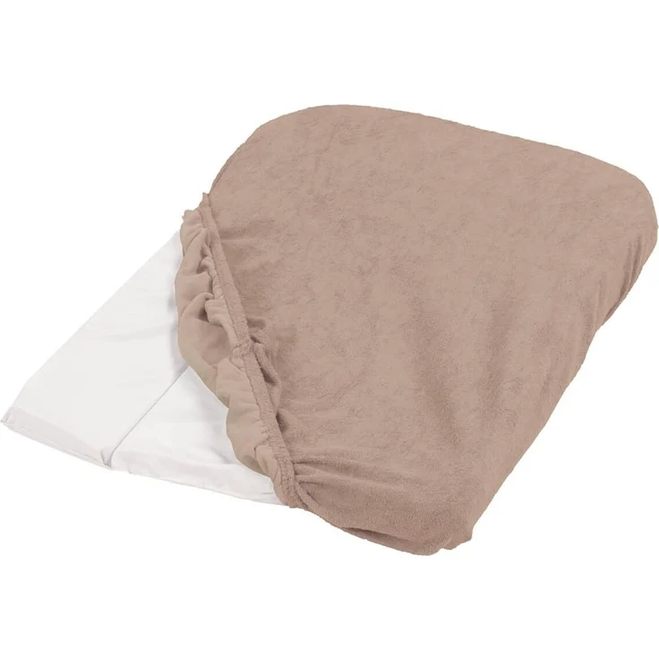 TINÉO – Set aus 2 Wickelauflagenbezügen – Schwammmaterial – elastische Ecken – Made in Europe – 75x50 cm (Haselnuss) – Bild 1