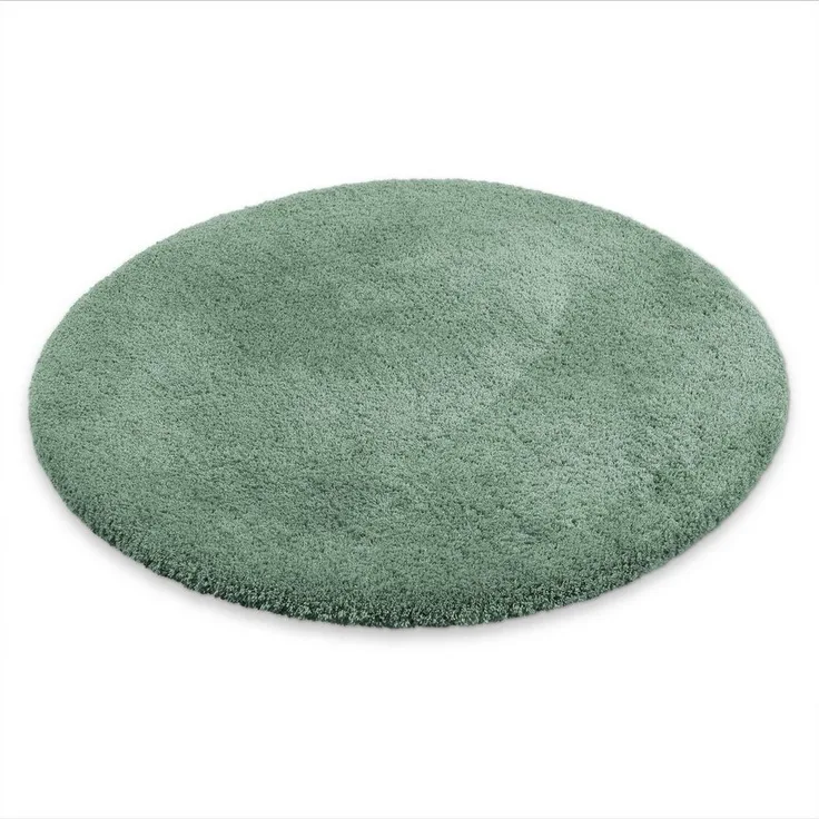 OTTO home Badematte Kaarin, Höhe 30 mm, rutschhemmend beschichtet, schnell trocknend, Polyester, rund, Badteppich, getuftet, flauschig, hochflor, große Farbauswahl