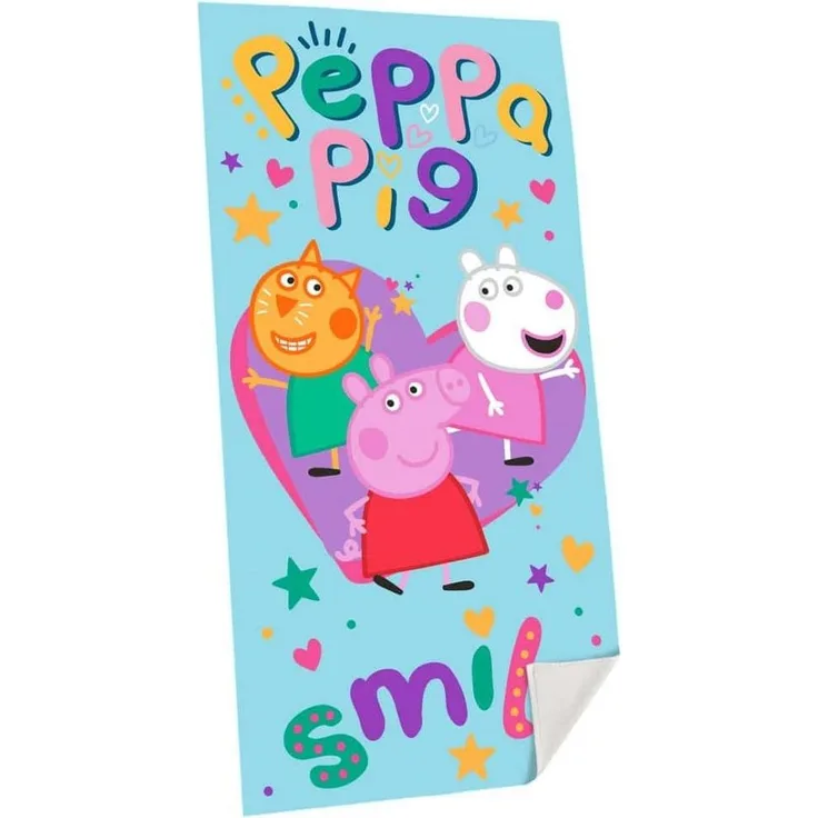 Peppa Pig - Badetuch - türkis/bunt - ca. 70 x 140 cm