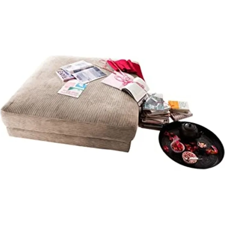 KAWOLA Hocker MADELINE, Big Hocker Polsterhocker Cord verschiedene Farben