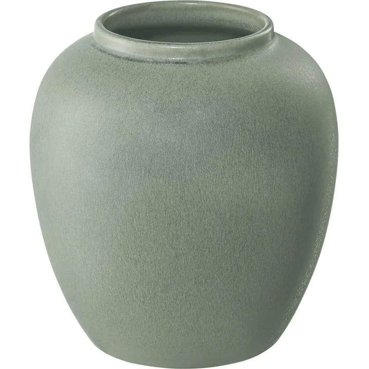 ASA Selection florea Vase moss, Blumenvase, Dekovase, Steingut, Grün, H 16 cm, 80101172