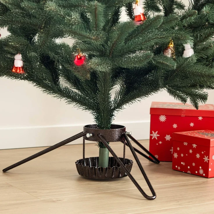 KADAX Weihnachtsbaumständer Metall Weihnachtsbaumständer mit Schale Kupfer 58cm – Bild 6