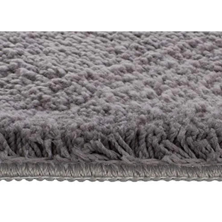 Brandsseller Herz Badematte 70x80 cm Badteppich Badvorleger Badezimmerteppich Duschvorleger Grau – Bild 6