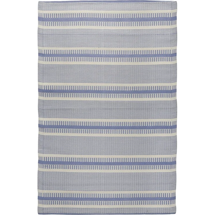 Teppich Läufer Terrasse Balkon 120x180cm Blau Weiß Kunststoff Ib Laursen 2832-13