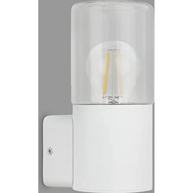 TELEFUNKEN Außenlampe IP44, Wandleuchte E27 max. 12W, matt Weiß, 195x85x110 mm, 320506TF