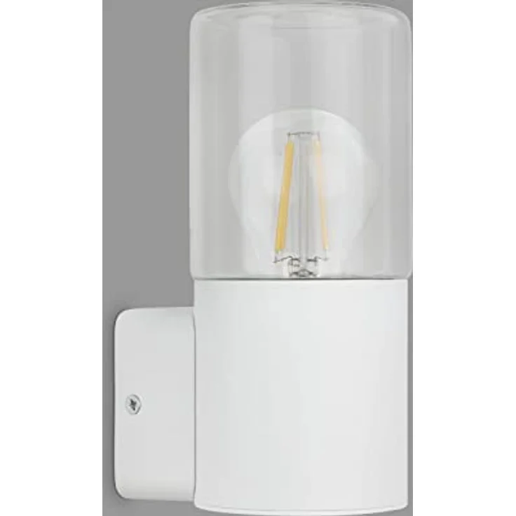 TELEFUNKEN Außenlampe IP44, Wandleuchte E27 max. 12W, matt Weiß, 195x85x110 mm, 320506TF – Bild 1