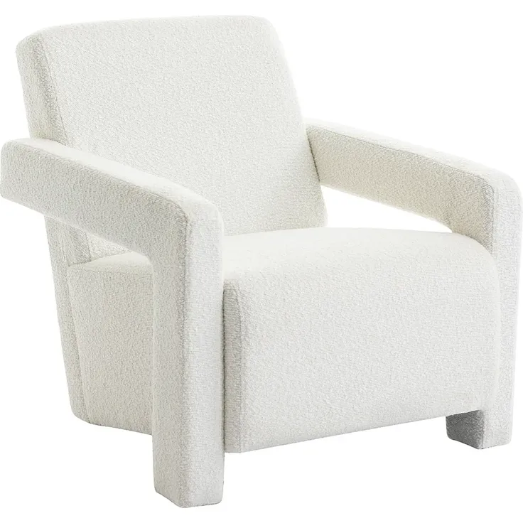 Vente-unique - Sessel - Bouclé-Stoff - Weiß - ISPARTA