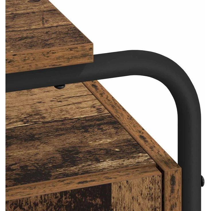 vidaXL Schreibtisch mit Stauraum Altholz 120 x 50,5 x 75,5 cm 8008042 – Bild 7