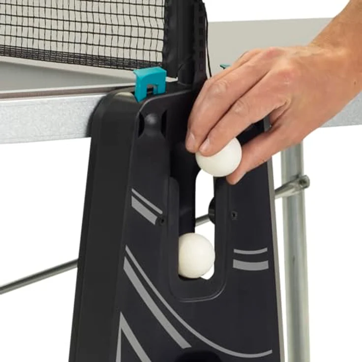 Cornilleau Outdoor Tischtennisplatte 200X, wetterfest mit SoftMat-Oberfläche, grau – Bild 8