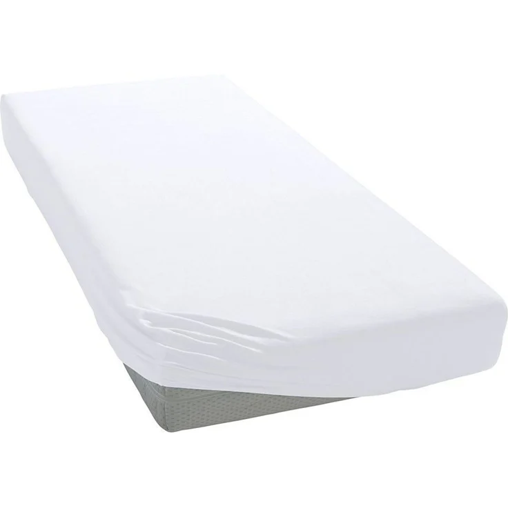 ESTELLA Spannbetttuch Zwirnjersey | Weiß | 150x200 cm | passend für Matratzen 140-160 cm (Breite) x 200-220 cm (Länge) | trocknerfest und bügelfrei | 97% Baumwolle 3% Elastan – Bild 1