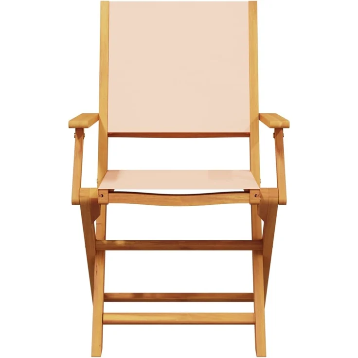 vidaXL Gartenstühle 2 Stk. Beige Massivholz Akazie & Stoff 367672 – Bild 5