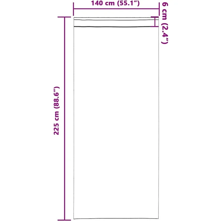 vidaXL Verdunkelungs-Vorhänge mit Ringen 2 stk. Lila 225 x 140 cm 4107490 – Bild 9