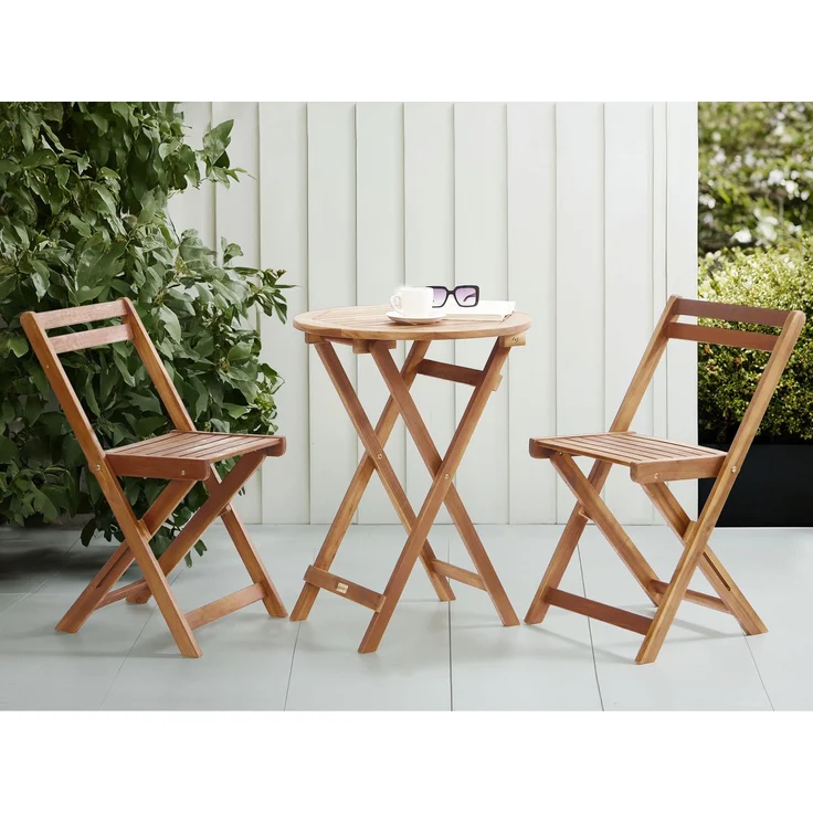 Bistro Set klappbar SACILE Akazienholz Braun – Bild 3