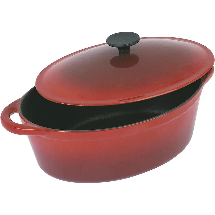 Tradifonte 501807 Kasserolle, oval, 4 l, Fiery Rot